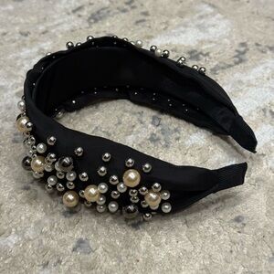 Black Pearl Beaded Headband
